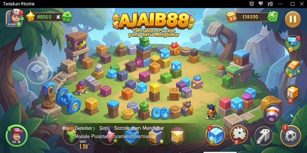 Layar permainan AJAIB88 menampilkan teka-teki yang menarik dan warna-warni.