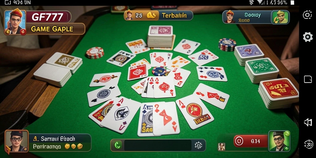Tangkapan layar gameplay seru Gaple di GF777.