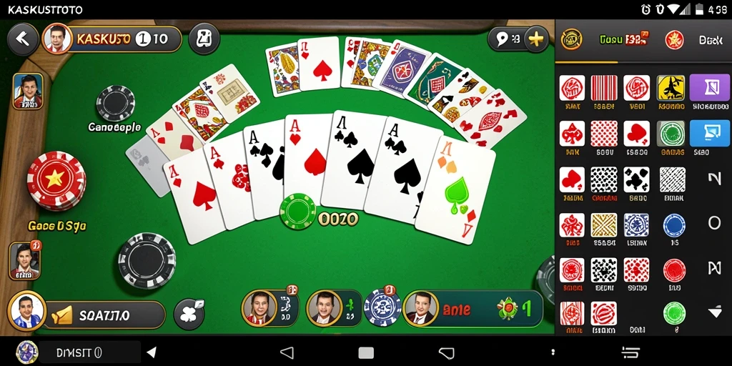 Tampilan menarik gameplay KASKUSTOTO dalam permainan Gaple.