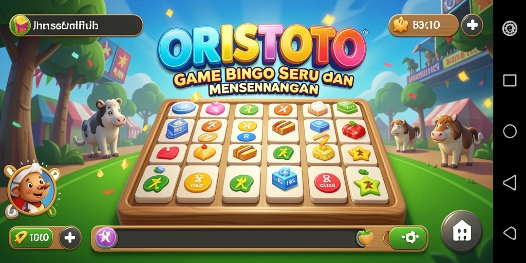 Screenshot gameplay ORISTOTO menampilkan suasana seru Bingo yang interaktif.