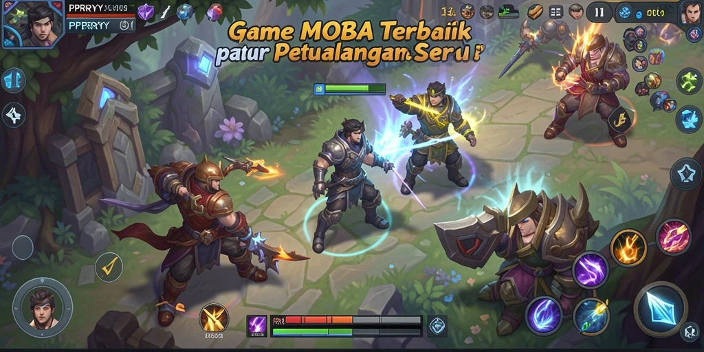 Gameplay seru dan kompetitif PPRRYY dalam pertempuran MOBA.