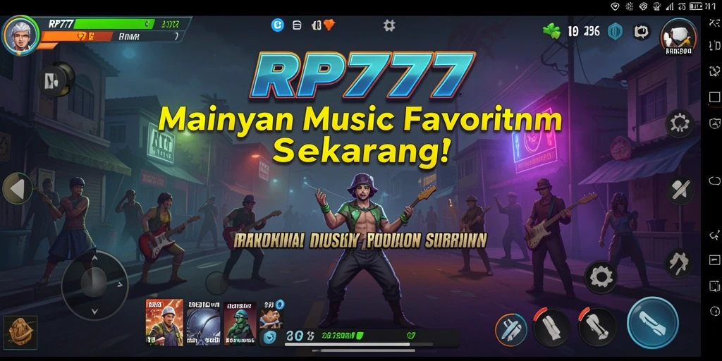 Gameplay RP777 menampilkan pengalaman bermain musik yang interaktif.