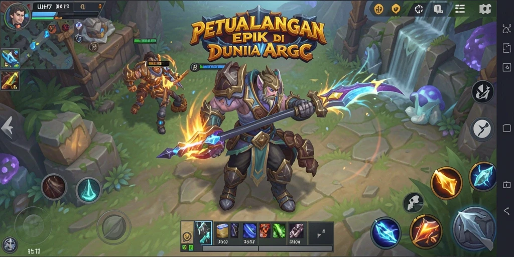 Tampilan gameplay UH77 yang memukau dalam petualangan ARPG.