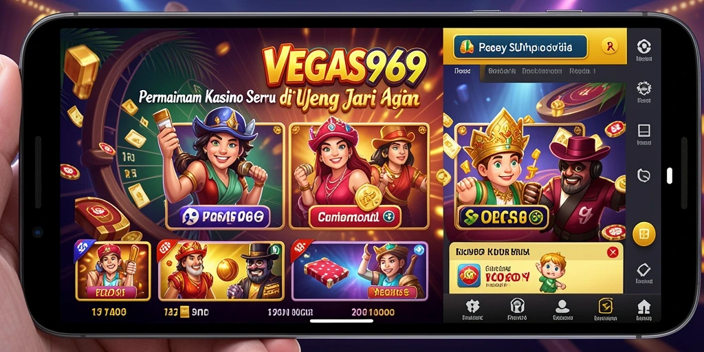 Tampilan menarik dari gameplay Kasino di VEGAS969.