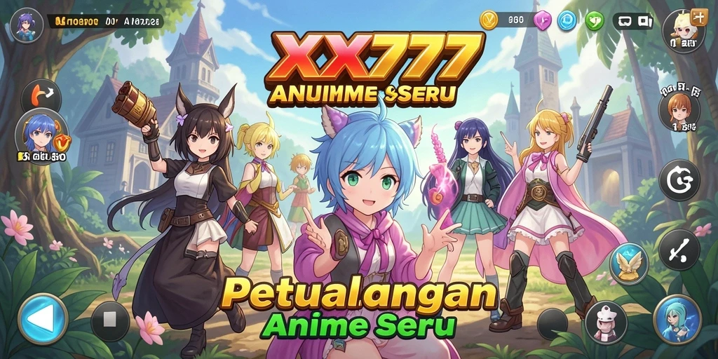 Tampilan gameplay XXX777 yang menawan dengan karakter anime yang beraksi.